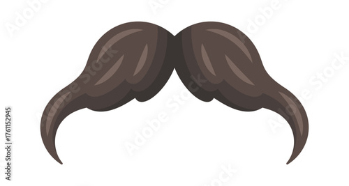 Lush moustache with long edges