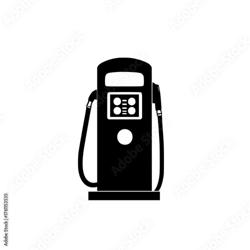 Modern fuel pump at a service station showcasing a minimalistic design and sleek appearance in a brightly lit environment
