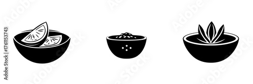 Fresh herbs and spices in small bowls arranged on a white background for culinary inspiration and healthy cooking options