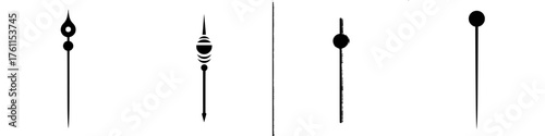 Different styles of decorative spearheads displayed on a light background for artistic inspiration and design ideas