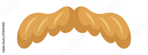 Classic elegant moustache wavy edges