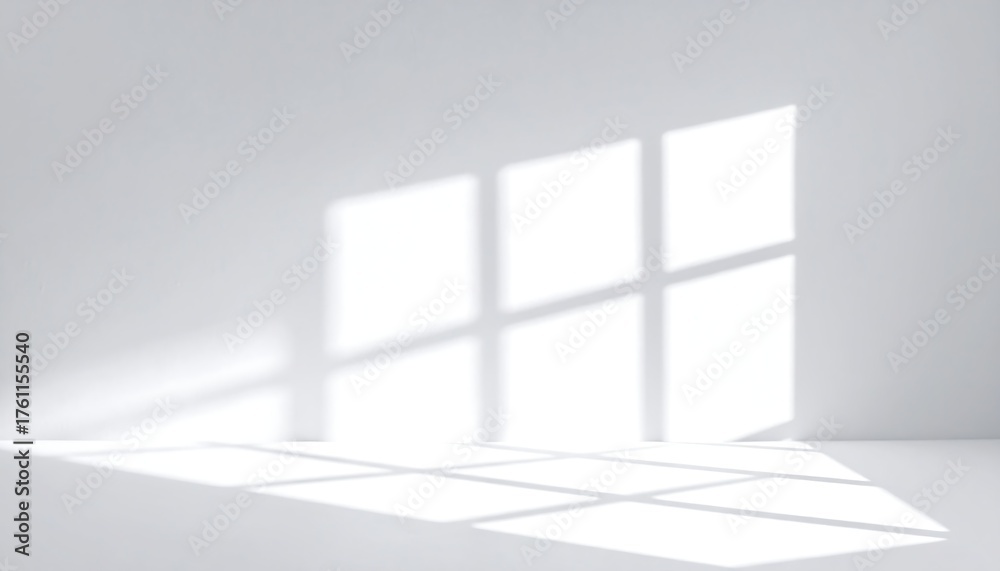 Fototapeta premium White room, window shadows