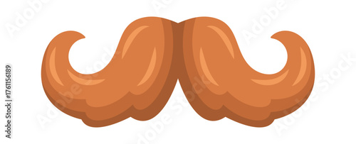 Lush brown old-fashioned elegant moustaches