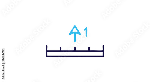 1.  **short measurement outline icon vector full color**
