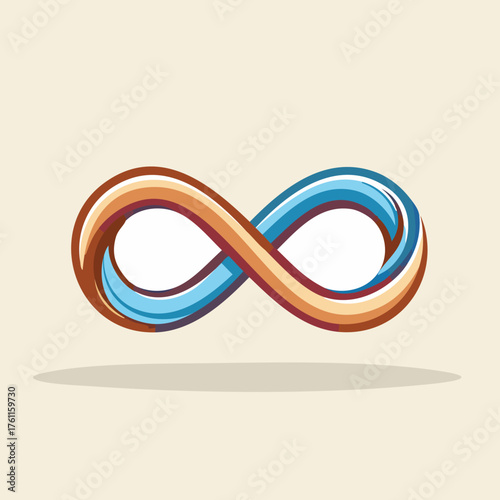 Colorful Infinity Symbol with Gradient and Shadow