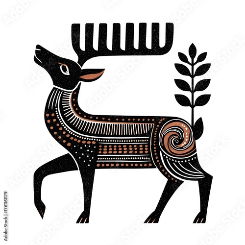 Ancient Aztec Spirit Animals Collection – Tribal Animal Illustrations with Sacred Symbols and Ethnic Patterns