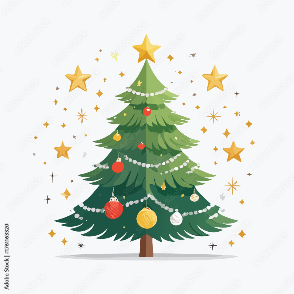 Fototapeta premium Christmas Tree Vector Illustration