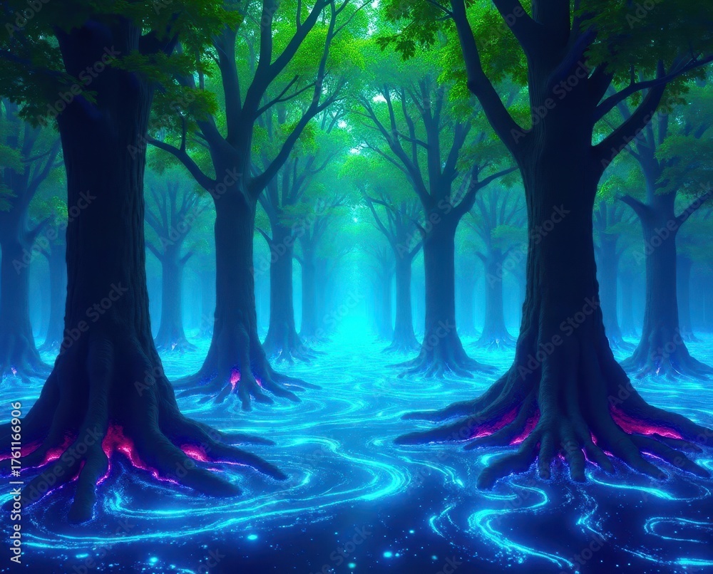 Fototapeta premium fantasy magic trees in the forest