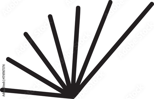 Expanding Radiating Lines Silhouettes Abstract Growth