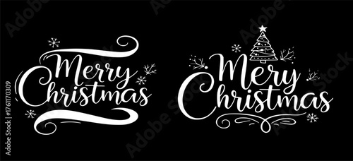 merry christmas lettering