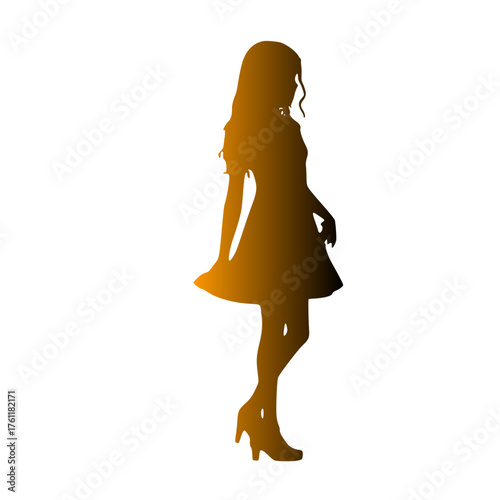 Anime Girl Silhouette Vector