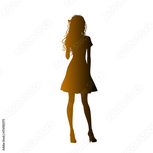 Anime Girl Silhouette Vector