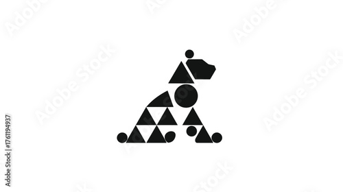 A minimalist vector icon of the Sphinx's head (human profile) merged with a lion's body, constructed from basic geometric shapes.