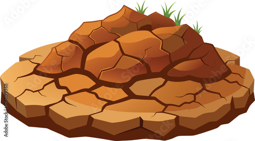 clay soil cracked dry earth texture.
