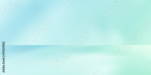 Wall interior background, studio  and backdrops show products. with leaf shadow from window color green and white. background for text insertion and presentation of product