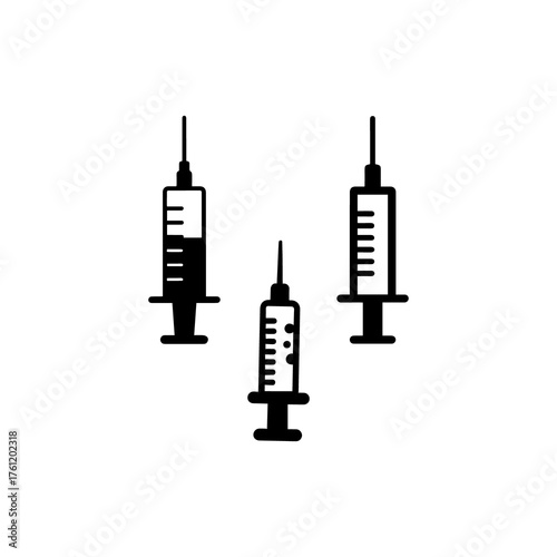 Syringe Vector Graphic Medical Tool Injection Vaccination Health Illustration