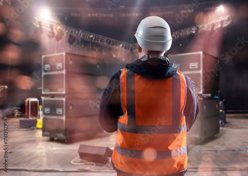 Stage technician in safety ...