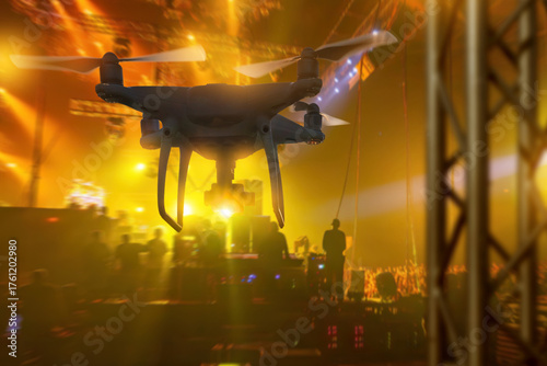 Drone with camera records l...
