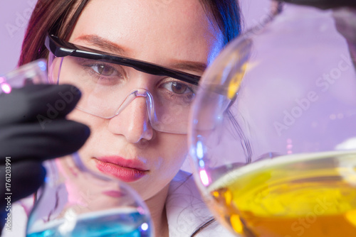 Female scientist in safety ...