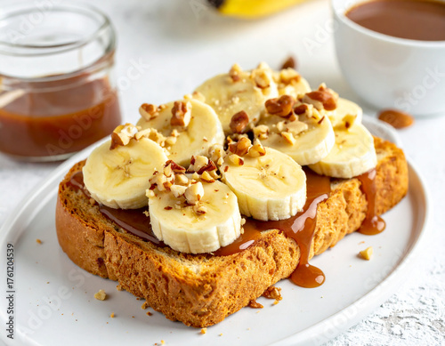 Wallpaper Mural バナナとメープルとナッツのトースト Torontodigital.ca