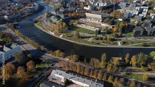 aerial view of city