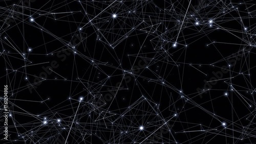 Plexus lines and dots network connection digital technology background