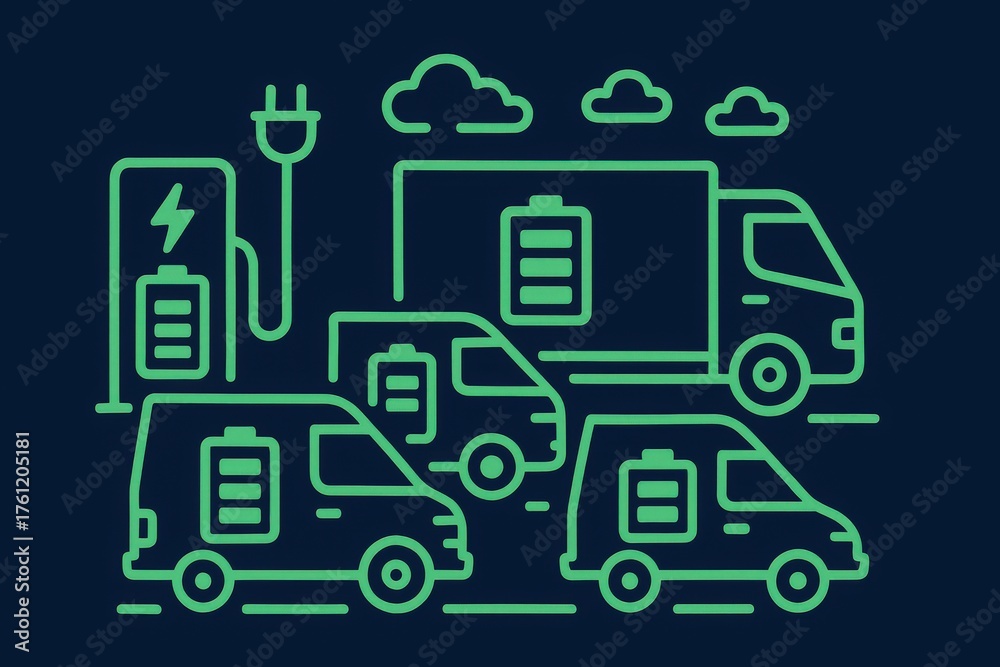 Fototapeta premium Innovative electric vehicles charging infrastructure symbolizing the future of sustainable transportation featuring a visually striking battery design against a modern urban backdrop