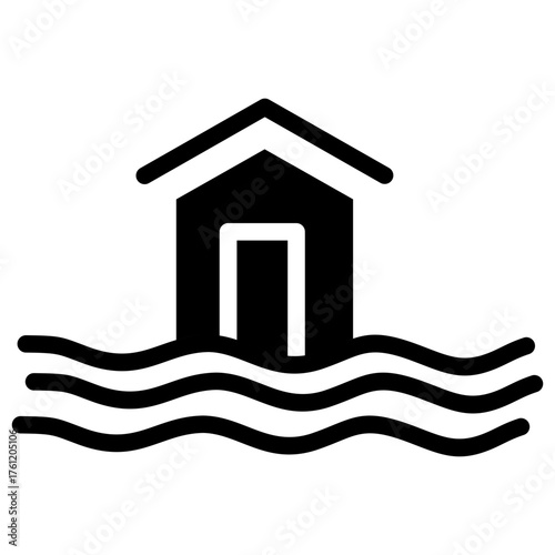 Flood Glyph Icon