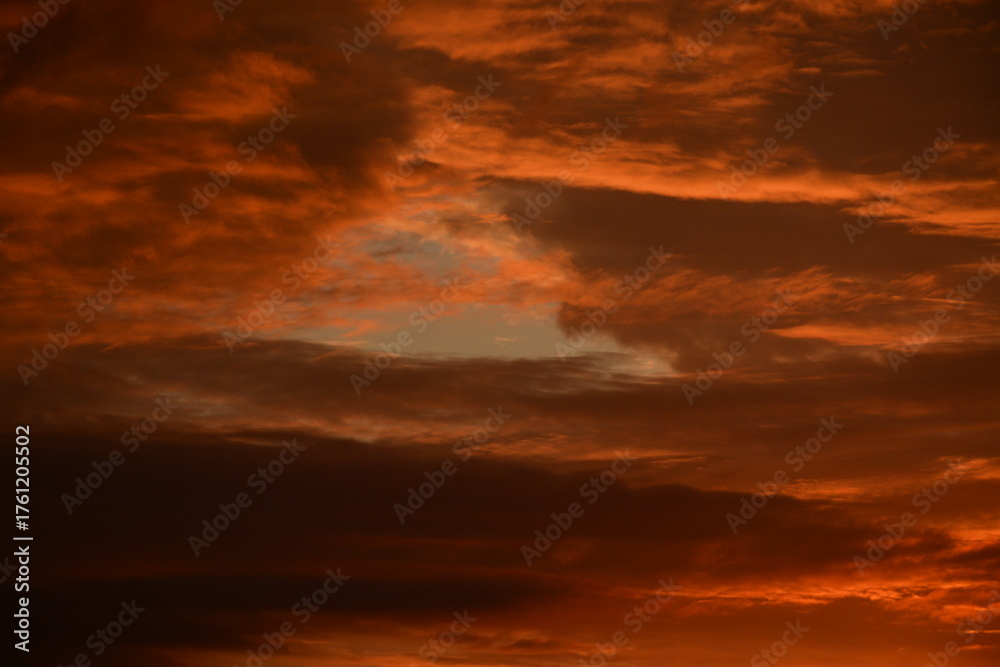 Fototapeta premium Red orange evening sky. Background