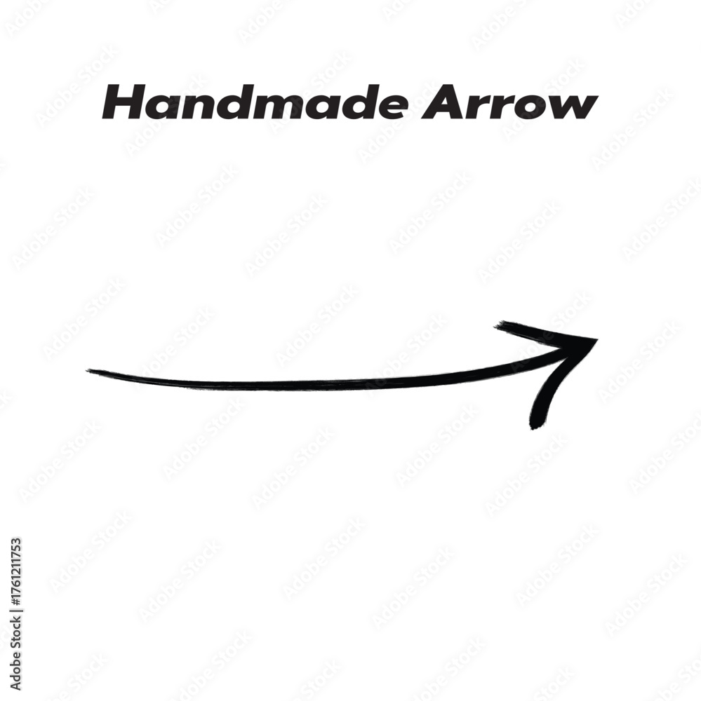 Fototapeta premium Handmade Arrow Pointing Rightward with Artistic Flair