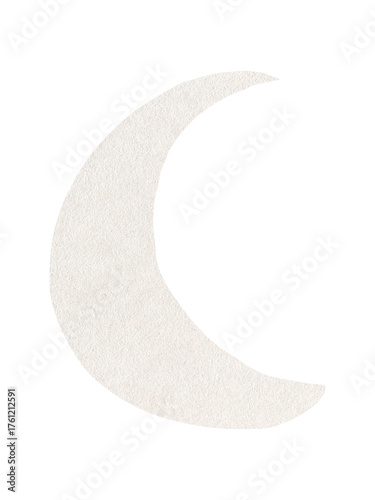 Textured Crescent Moon