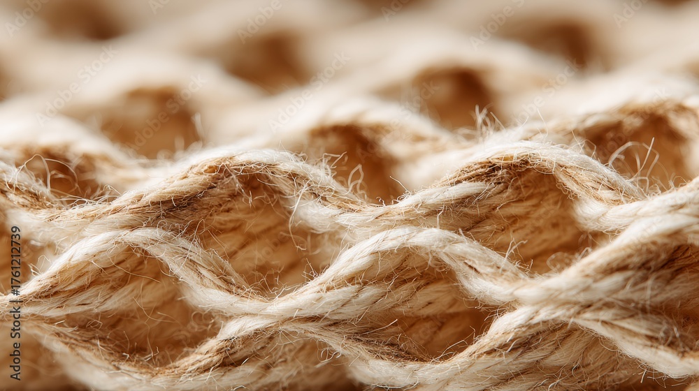 Obraz premium Biodegradable packaging material with natural fiber weave patterns