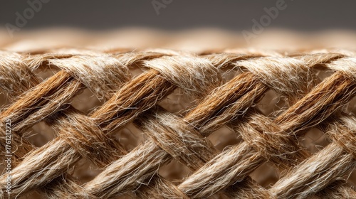 Biodegradable packaging material with natural fiber weave patterns