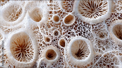 Mushroom mycelium network structure