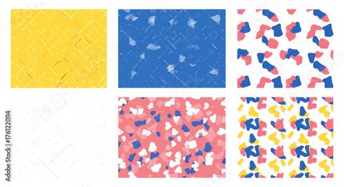 Vibrant colorful patterns for a modern and playful design, perfect for backgrounds, textiles, or creative projects with eye-catching geometric flair