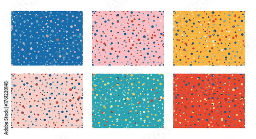 Vibrant confetti backgrounds for your next design project create a fun, celebratory mood with these versatile, colorful polka dot patterns for web or print