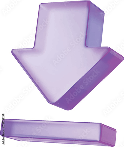 this purple arrow and block combo is sleek! It feels like a visual glyph—almost like a “download” sigil or a