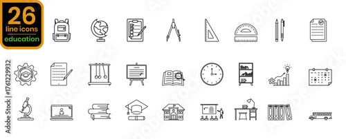 education line icons element for design