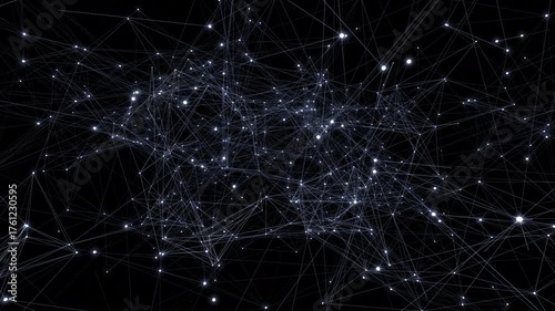 Plexus lines and dots network connection digital technology background