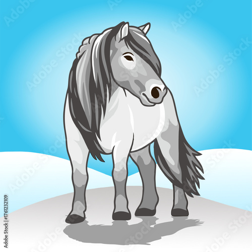Yakutian horse vector.eps