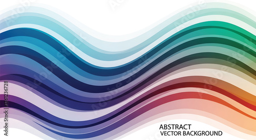 Abstract Colorful Wavy Background Design for Presentations and Web Graphics