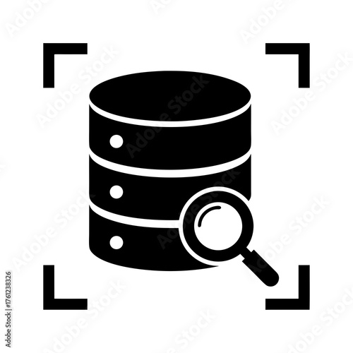 magnifying glass icon for data query and database analysis