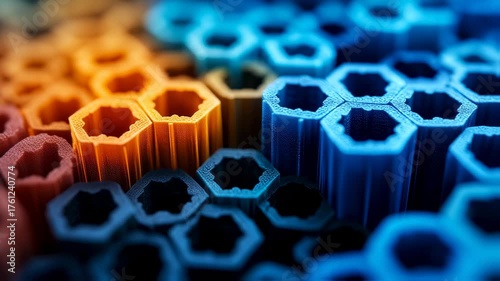 Colorful Hexagon Pattern: Abstract Motion Graphics for Modern Backgrounds and Design