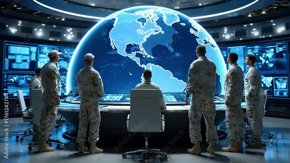 Command Center Insight: A group of individuals in uniform are absorbed ...