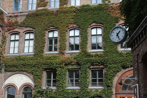 Photography The brick faсade of the building, covered in ivy, is the premises of the WUK Cultural Center