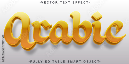  Arabic Calligraphy Style Vector Fully Editable Smart Object Text Effect