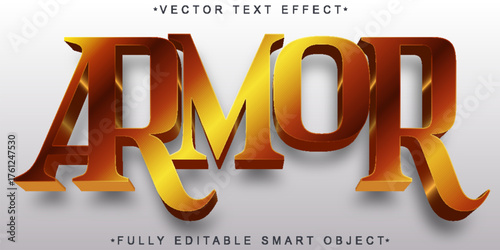  Armor Battle Metal Vector Fully Editable Smart Object Text Effect