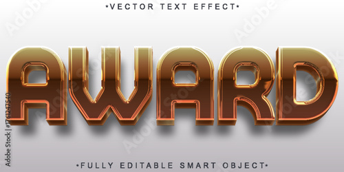  Golden Award Trophy Vector Fully Editable Smart Object Text Effect