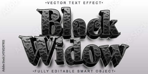  Black Widow Vector Fully Editable Smart Object Text Effect