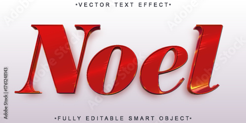  Noel Christmas Holiday Vector Fully Editable Smart Object Text Effect